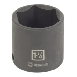 Kobalt Impact Sockets & Impact Socket Sets Standard (SAE) 1/2-in Drive 1-1/4-in 6-Point Impact Socket