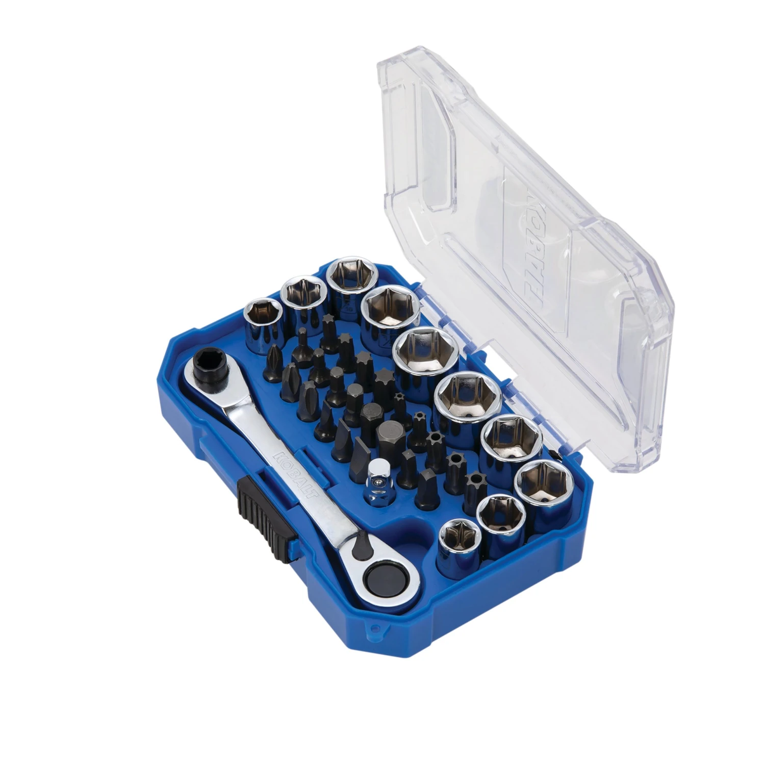 Kobalt Mechanics Tool Sets 35-Piece Standard (SAE) and Metric Combination Polished Chrome Mechanics Tool Set 1 Kobalt Mechanics Tool Sets 35-Piece Standard (SAE) and Metric Combination Polished Chrome Mechanics Tool Set