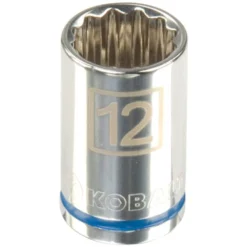 Kobalt Sockets & Socket Sets Metric 3/8-in Drive 12-point 12-mm Shallow Socket