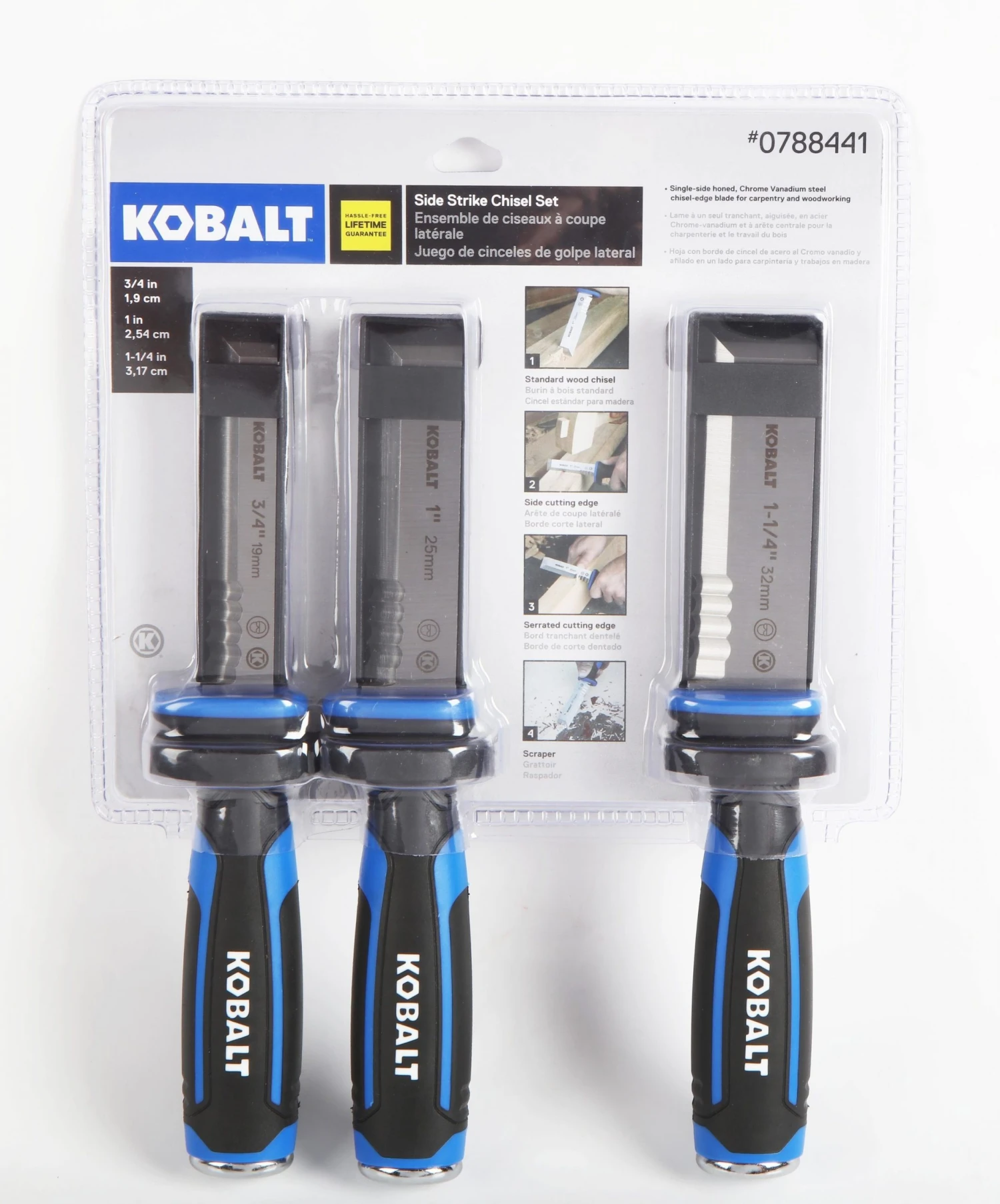 Kobalt Chisel Sets Side Strike Chisel Set 3-Pack Woodworking Chisels Set 1 Kobalt Chisel Sets Side Strike Chisel Set 3-Pack Woodworking Chisels Set