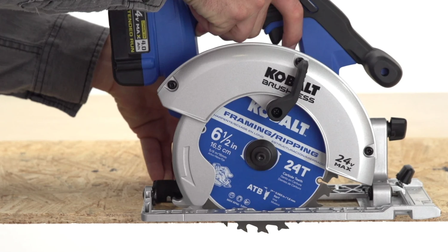 Kobalt Circular Saws 24-Volt Max 6-1/2-in Brushless Cordless Circular Saw Circular Saw 7 Kobalt Circular Saws 24-Volt Max 6-1/2-in Brushless Cordless Circular Saw Circular Saw - Image 7