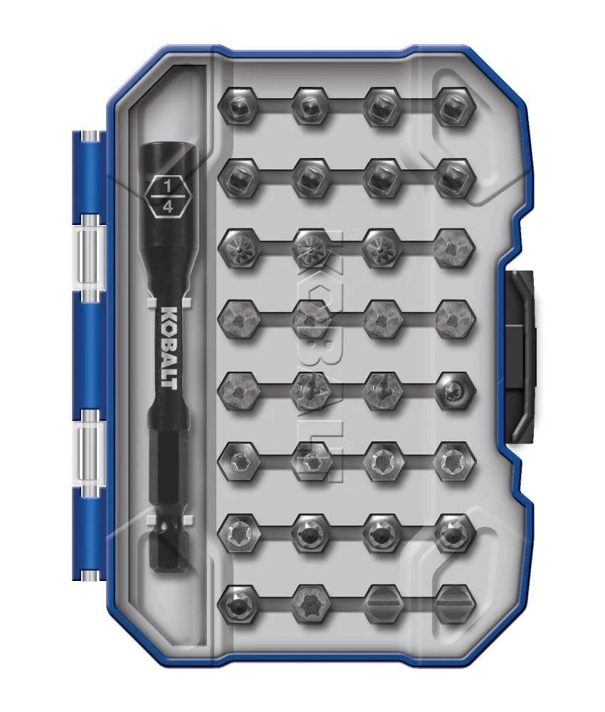 Kobalt Screwdriver Bits 1-in #2 Phillips/#8 Slotted Set High-speed Steel Hex Shank Screwdriver Bit Set (33-Piece) 1 Kobalt Screwdriver Bits 1-in #2 Phillips/#8 Slotted Set High-speed Steel Hex Shank Screwdriver Bit Set (33-Piece)