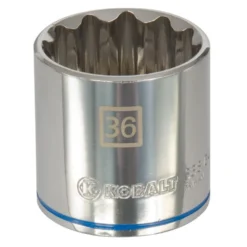 Kobalt Sockets & Socket Sets Metric 1/2-in Drive 12-point 36-mm Shallow Socket