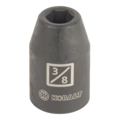 Kobalt Impact Sockets & Impact Socket Sets -Piece Standard (SAE) 1/2-in Drive 3/8-in 6-Point Impact Socket