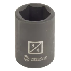 Kobalt Impact Sockets & Impact Socket Sets -Piece Standard (SAE) 1/2-in Drive 3/4-in 6-Point Impact Socket