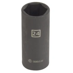 Kobalt Impact Sockets & Impact Socket Sets Metric 1/2-in Drive 24mm 6-Point Impact Socket
