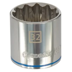 Kobalt Sockets & Socket Sets Metric 1/2-in Drive 12-point 32-mm Shallow Socket