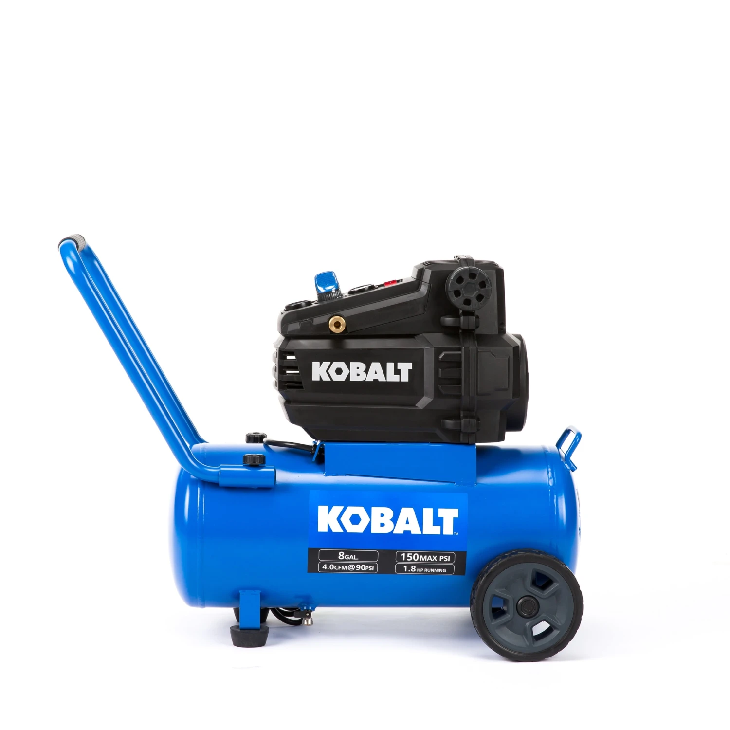 Kobalt Air Compressors 8-Gallon Single Stage Portable Electric Horizontal Air Compressor 1 Kobalt Air Compressors 8-Gallon Single Stage Portable Electric Horizontal Air Compressor