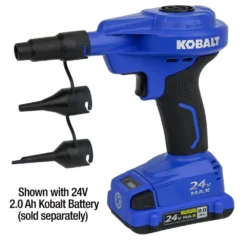 Kobalt Air Inflators 24V Cordless High Volume Inflator 24-Volt Lithium Ion (Li-Ion) Air Inflator (Power Source: Battery) 14 Kobalt Air Inflators 24V Cordless High Volume Inflator 24-Volt Lithium Ion (Li-Ion) Air Inflator (Power Source: Battery) -Kobalt Sales Store 11629465