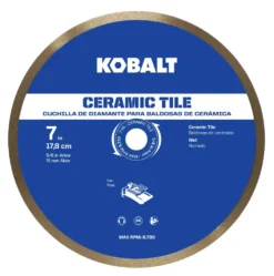 Kobalt Diamond Saw Blades 7-in Wet Ceramic Continuous Diamond Saw Blade