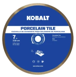 Kobalt Diamond Saw Blades 7-in Wet Porcelain Continuous Diamond Saw Blade