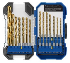 Kobalt Twist Drill Bits 21-Piece Assorted x Set Titanium Coated Hss Twist Drill Bit Set