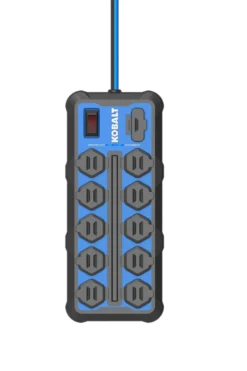 Kobalt Power Strips 10-Outlet 2-USB Ports Blue Power Strip