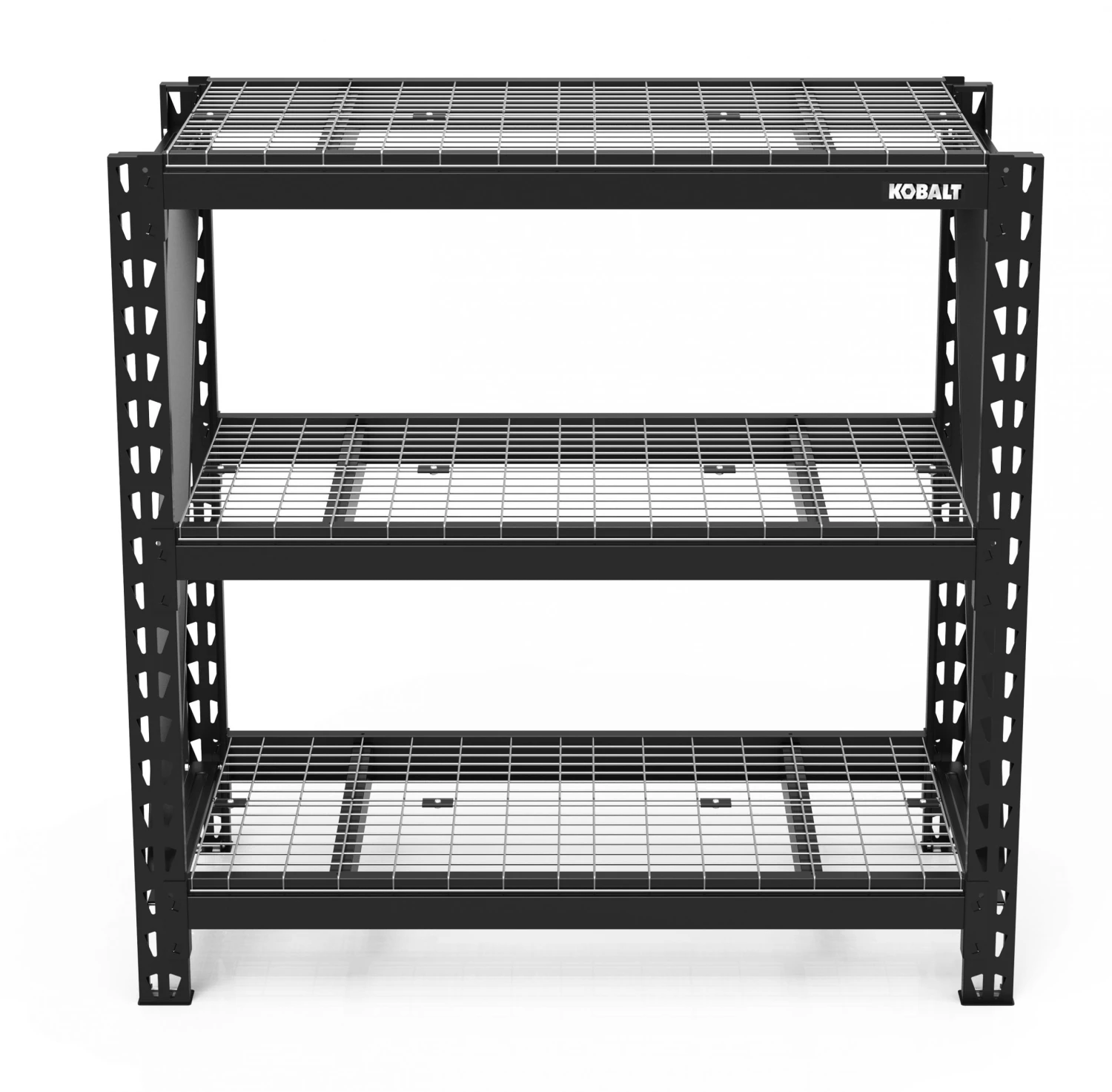 Kobalt Freestanding Shelving Units 48-in W x 24-in D x 47-in H 3-Tier Heavy Duty Steel Utility 2 Kobalt Freestanding Shelving Units 48-in W x 24-in D x 47-in H 3-Tier Heavy Duty Steel Utility - Image 2