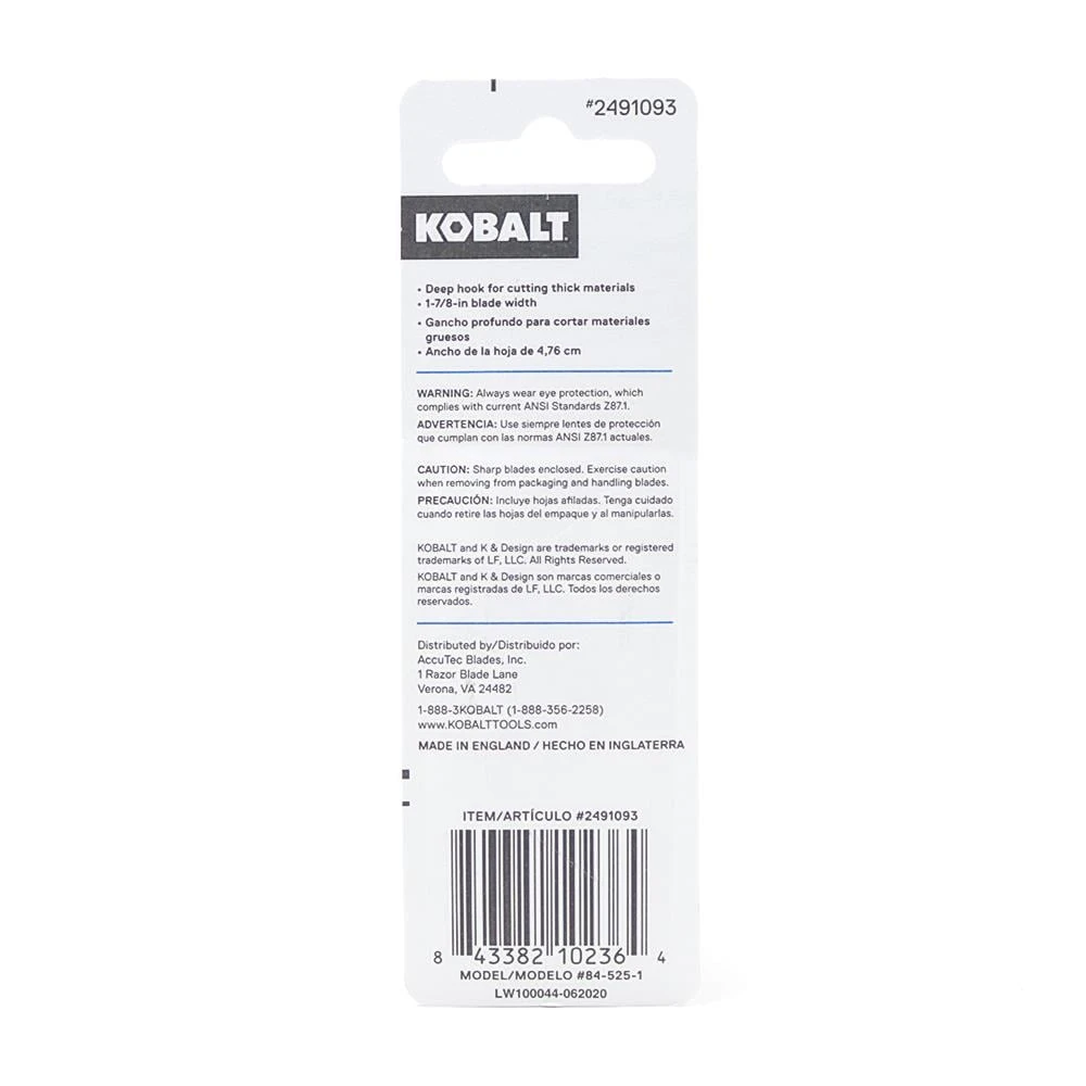 Kobalt Replacement Utility Blades Carbon Steel Hook Utility Razor Blade(5-Pack) 2 Kobalt Replacement Utility Blades Carbon Steel Hook Utility Razor Blade(5-Pack) - Image 2