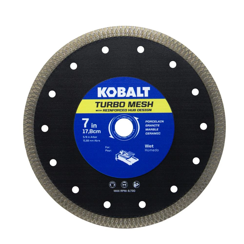 Kobalt Diamond Saw Blades 7-in Turbo Mesh Diamond Tile Saw Blade 1 Kobalt Diamond Saw Blades 7-in Turbo Mesh Diamond Tile Saw Blade