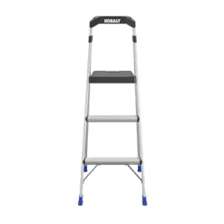 Kobalt Step Stools 3-Step 250-lb Capacity Aluminum Foldable Step Stool