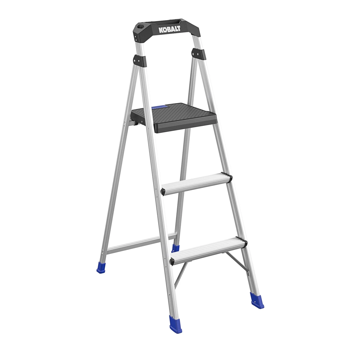 Kobalt Step Stools 3-Step 250-lb Capacity Aluminum Foldable Step Stool 3 Kobalt Step Stools 3-Step 250-lb Capacity Aluminum Foldable Step Stool - Image 3