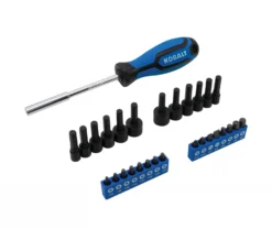 Kobalt Mechanics Tool Sets Centennial 100-Piece Standard (SAE) and Metric Combination Polished Chrome Mechanics Tool Set (1/4-in; 3/8-in) -Kobalt Sales Store 40333064 scaled