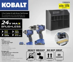 Kobalt Power Tool Combo Kits 2-Tool 24-Volt Max Brushless Power Tool Combo Kit Case (1-Battery Included and Charger Included) 12 Kobalt Power Tool Combo Kits 2-Tool 24-Volt Max Brushless Power Tool Combo Kit Case (1-Battery Included and Charger Included) -Kobalt Sales Store 42156025