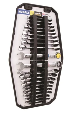 Kobalt Ratchet Wrenches & Sets In Tray with Removable Rails 20-Piece Set 12-Point Standard (SAE) and Metric Combination Ratchet Wrench Set 14 Kobalt Ratchet Wrenches & Sets In Tray with Removable Rails 20-Piece Set 12-Point Standard (SAE) and Metric Combination Ratchet Wrench Set -Kobalt Sales Store 42336146