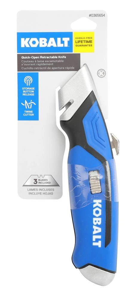 Kobalt Utility Knives 3-Blade Retractable Utility Knife with On Tool Blade Storage 6 Kobalt Utility Knives 3-Blade Retractable Utility Knife with On Tool Blade Storage - Image 6