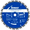 Kobalt Circular Saw Blades 7-1/4-in 24-Tooth Tungsten Carbide-tipped Steel Circular Saw Blade