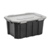 Kobalt Plastic Storage Totes X-large 24-Gallon (96-Quart) Grey Tote Latching Lid