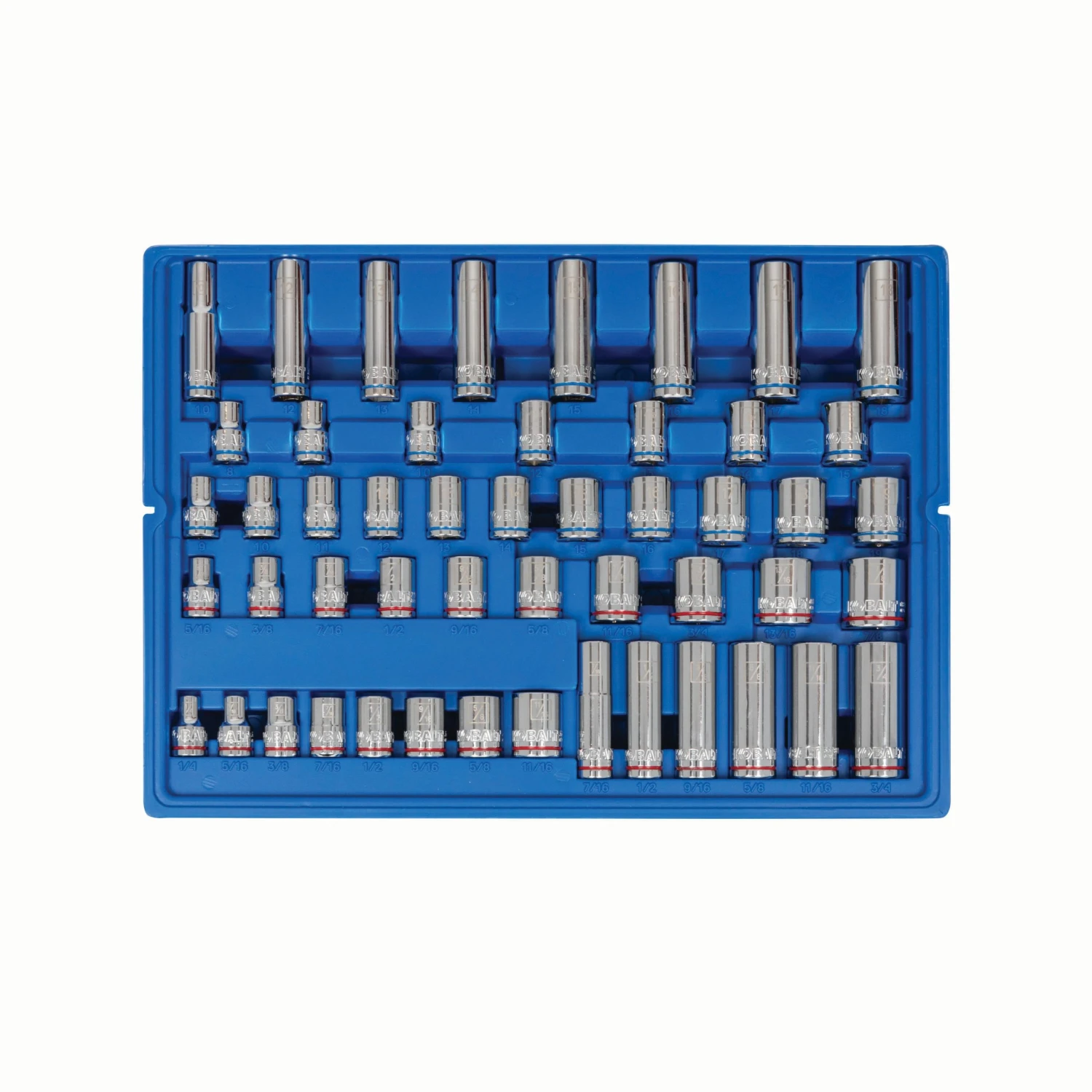 Kobalt Mechanics Tool Sets 243-Piece Standard (SAE) and Metric Combination Polished Chrome Mechanics Tool Set (1/4-in; 3/8-in) 7 Kobalt Mechanics Tool Sets 243-Piece Standard (SAE) and Metric Combination Polished Chrome Mechanics Tool Set (1/4-in; 3/8-in) - Image 7