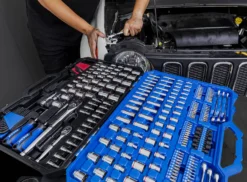 Kobalt Mechanics Tool Sets 309-Piece Standard (SAE) and Metric Combination Polished Chrome Mechanics Tool Set (1/4-in; 3/8-in) -Kobalt Sales Store 45006291 scaled