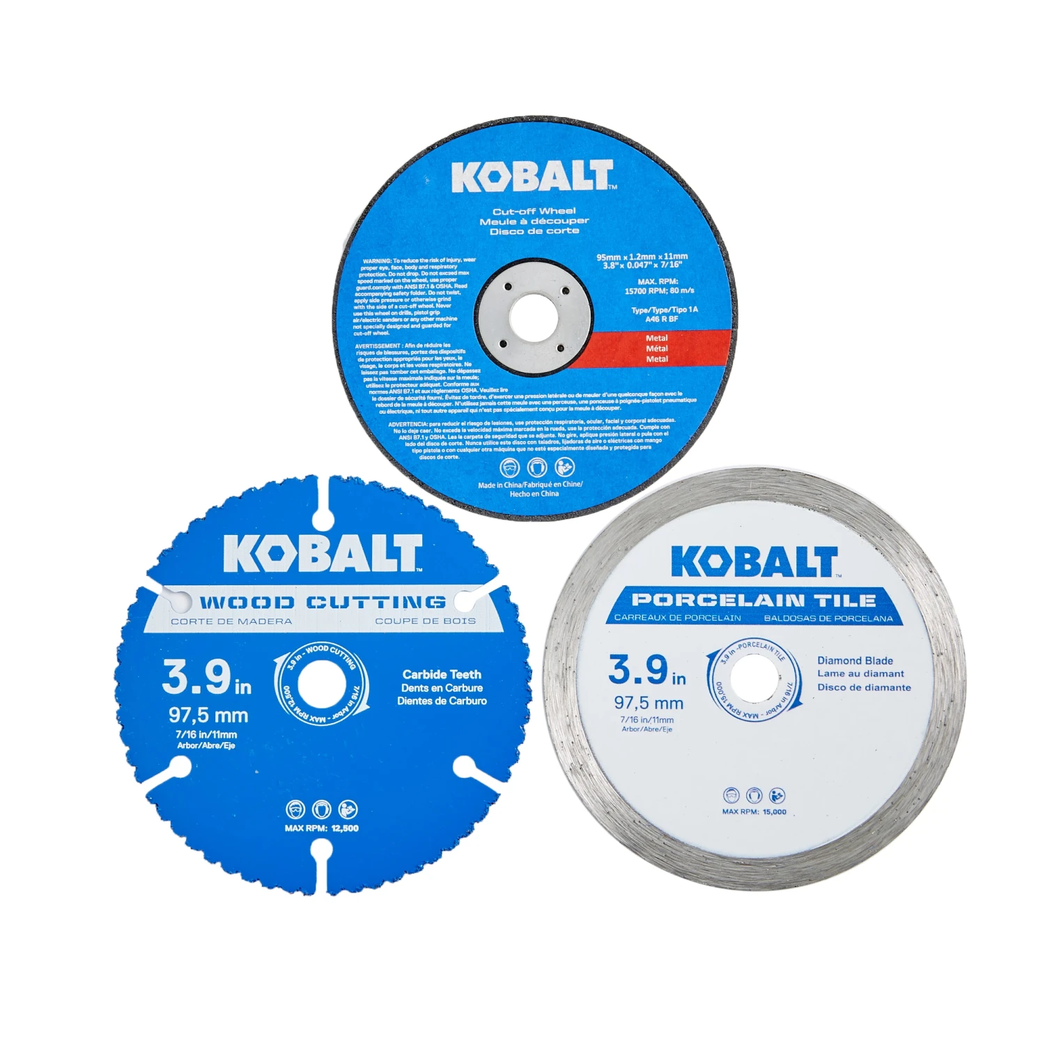 Kobalt Circular Saw Blades 3-Pack 4-in Set High-speed Steel Circular Saw Blade Set 3 Kobalt Circular Saw Blades 3-Pack 4-in Set High-speed Steel Circular Saw Blade Set - Image 3